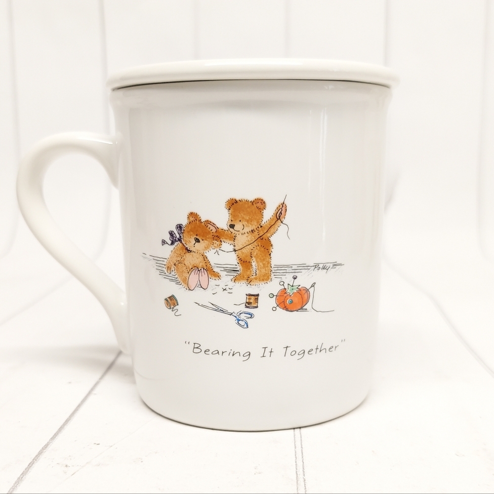 Vintage Hallmark 1985 Beary Best Friends mug